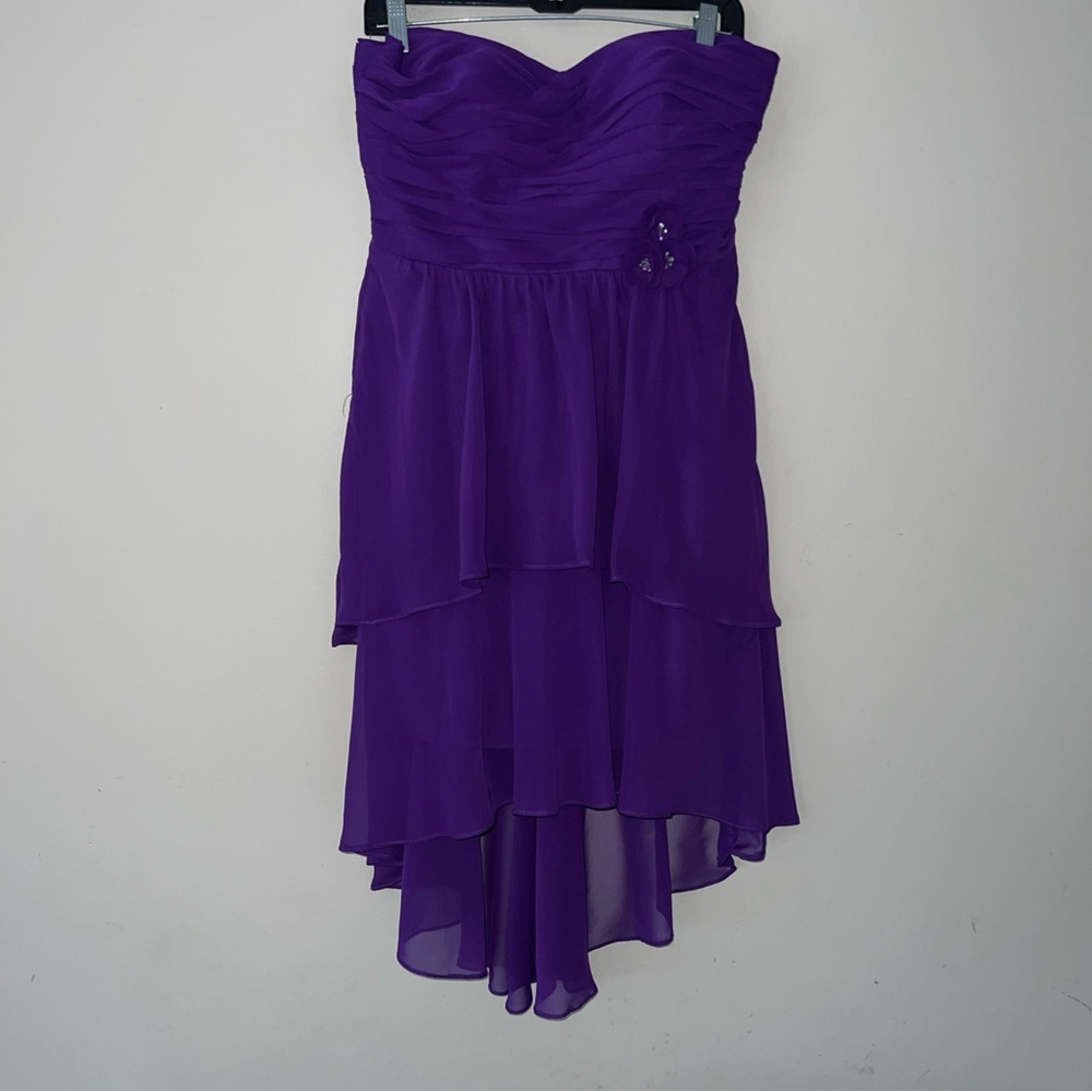 Vintage Alfred Angelo Purple Sleeveless Dress Padded Push Up Women’s Size 10